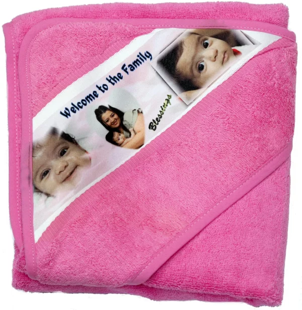 Pink Baby Hooded Wrap Towel