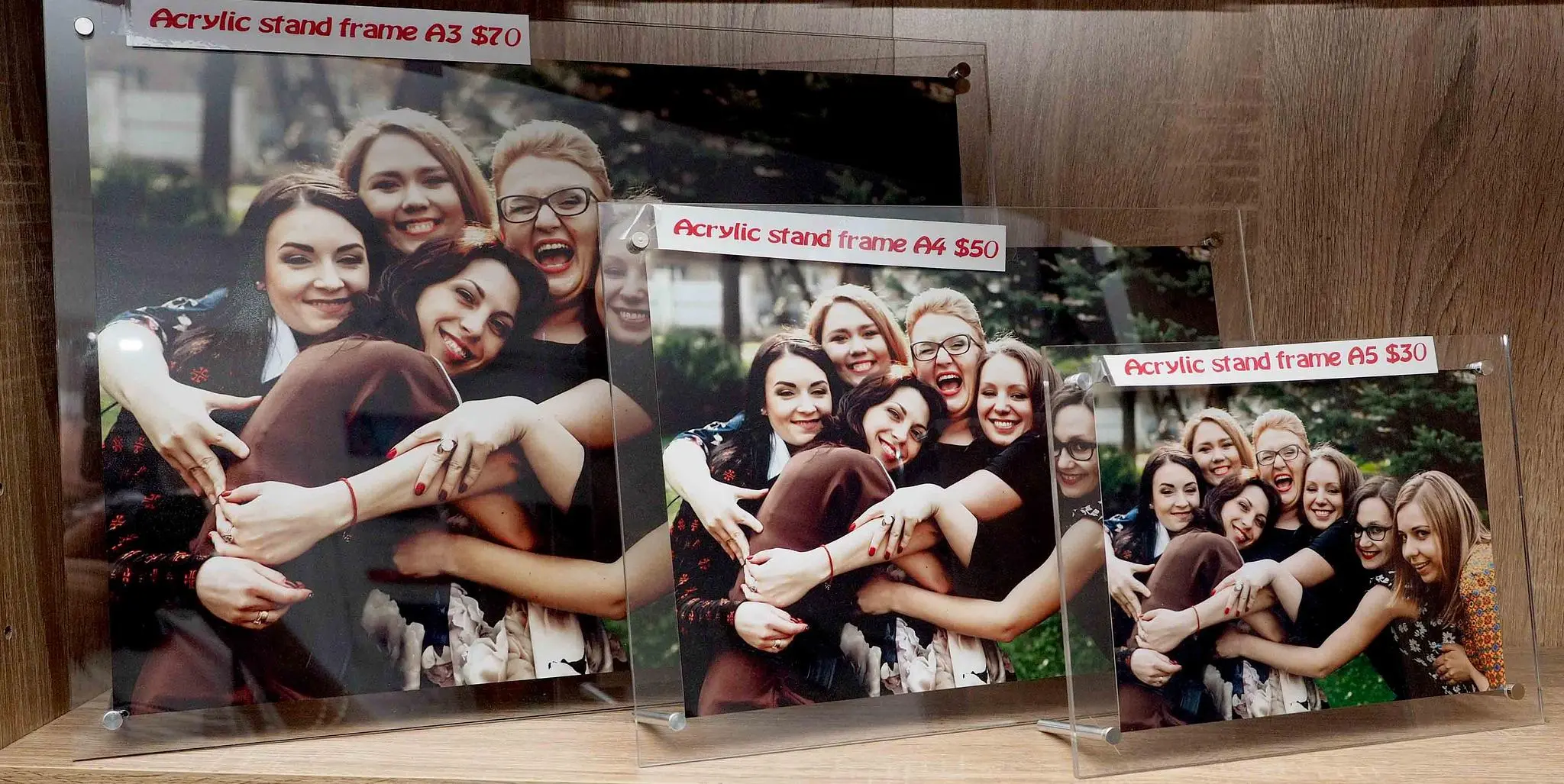 Customized acrylic photo frame